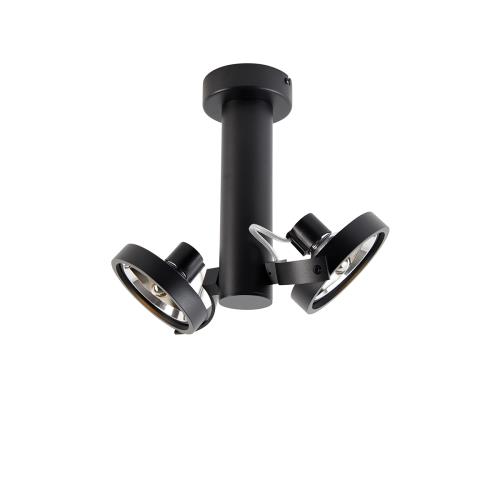 Moderní bodové svítidlo černé nastavitelné 2-světla - Goes