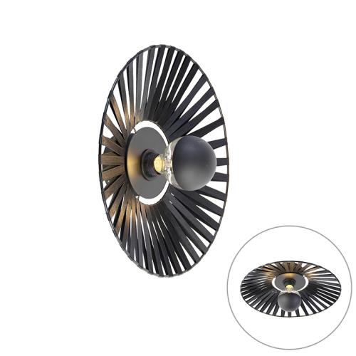 Rustikální nástěnné svítidlo černé 40 cm - Leia