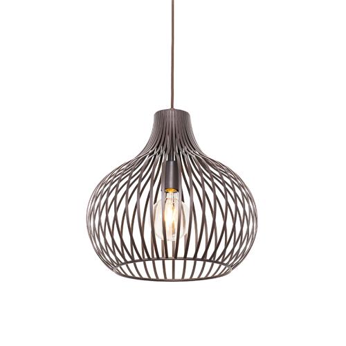 Moderní závěsné svítidlo hnědé 38 cm - Saffira