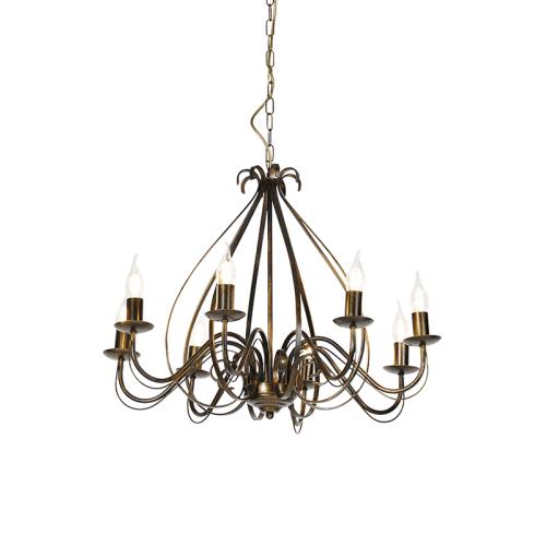 Klasický lustr starožitné zlato 8-světlo - Giuseppe