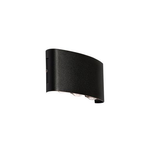 Venkovní nástěnné svítidlo černé vč. LED 6 světel IP54 - Silly