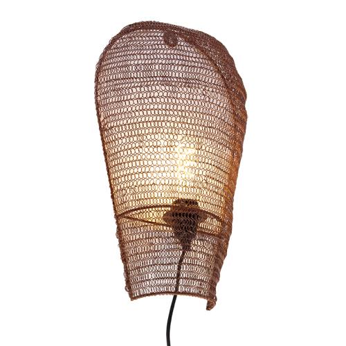 Orientální nástěnná lampa bronzová 45 cm - Nidum