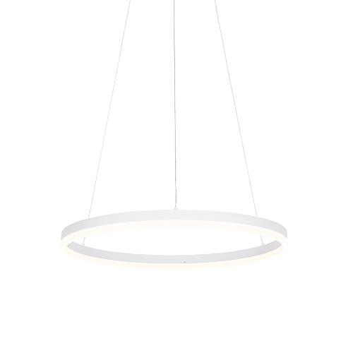 Designové závěsné svítidlo bílé 60 cm vč. LED 3-stupňové stmívatelné - Anello