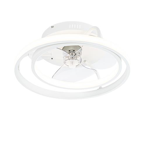 Stropní ventilátor bílý 46,5 cm vč. LED s dálkovým ovládáním - Kees