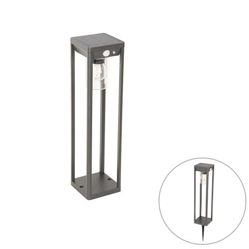 Venkovní stojací lampa tmavě šedá 40 cm vč. LED a stmívatelného světla na solární - Sonne