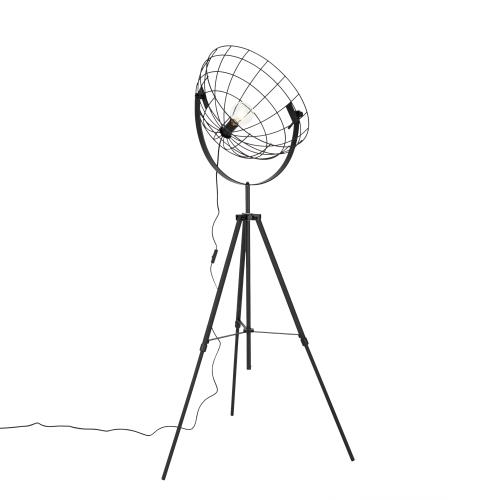 Průmyslová stojací lampa na stativu černá 50 cm nastavitelná - Hanze