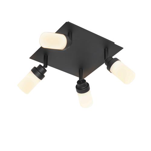 Moderní koupelnové bodové světlo černé 4-světlo IP44 - Japie