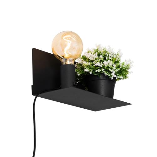 Moderní nástěnná lampa černá magnetická nastavitelná - Muro