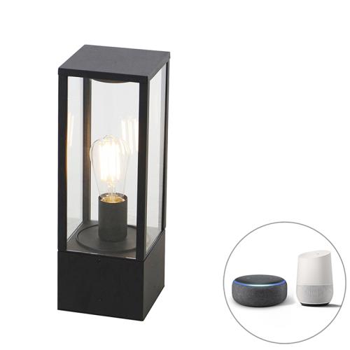 Chytrá stojací venkovní lampa černá 40 cm IP44 vč. Wifi ST64 - Charlois