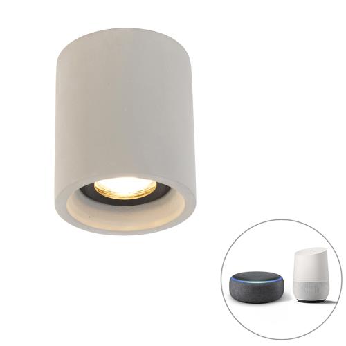 Chytré kulaté stropní bodové světlo betonové vč. Wifi GU10 - Deep