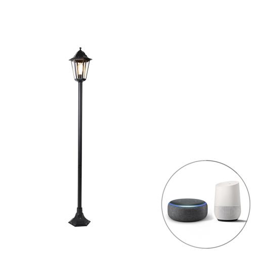 Chytrá stojící venkovní lampa černá 170 cm vč. Wifi ST64 - New Orleans