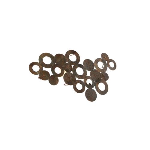 Nástěnné svítidlo v Art Deco stylu měděné 77 cm - Circles