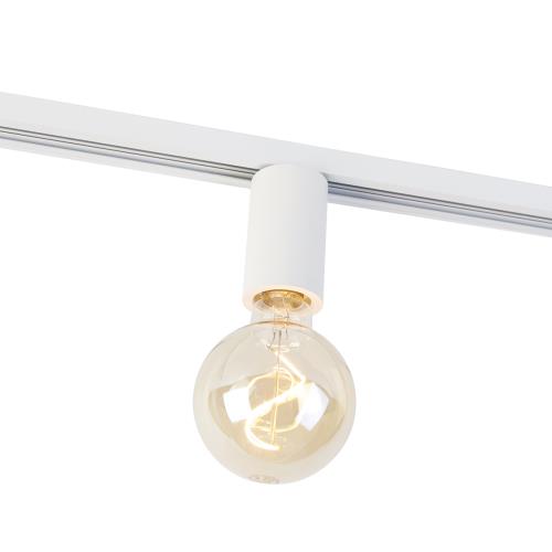 Objímka E27 s kolejnicí pro 1-fázovou kolejnicí bílá - Jeana