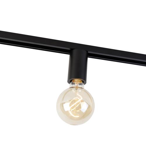 Objímka E27 s kolejnicovým závěsem pro 1-fázovou kolejnicí černou - Jeana