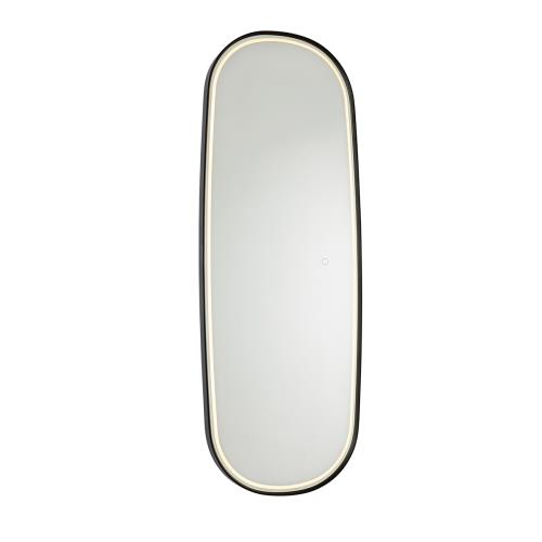 Moderní koupelnové zrcadlo černé vč. LED a dotykového stmívače - Geraldien