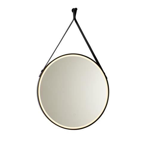 Moderní zrcadlo do koupelny černé vč. LED a dotykového stmívače - Pien