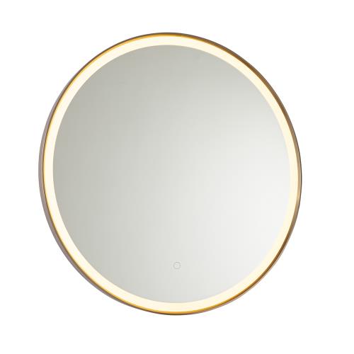 Zrcadlo do koupelny růžové zlato 70 cm vč. LED s dotykovým stmívačem - Miral