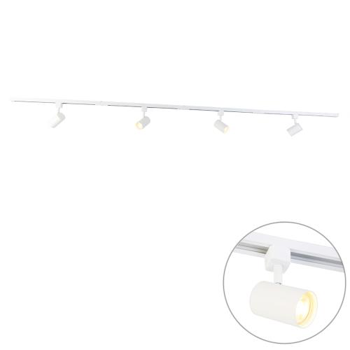 Moderní kolejnicový systém se 4 bodovými světly bílý 1-fázový - Iconic Yade