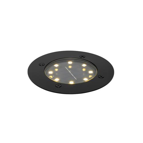 Moderní bodové světlo do země černé vč. LED IP65 solární - Terry
