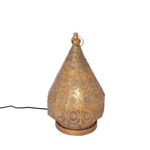 Orientální stolní lampa zlatá 26 cm - Mowgli