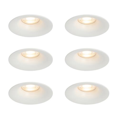 Sada 6 vestavných bodových svítidel bílých GU10 50 mm - Gijs