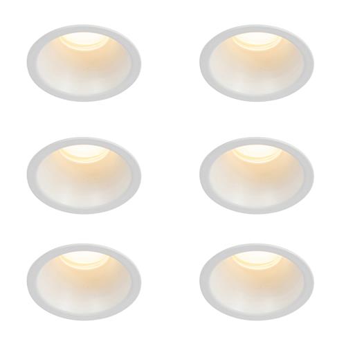 Sada 6 vestavných bodových svítidel bílých GU10 35 mm IP44 - Dept