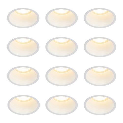 Sada 12 vestavných bodových svítidel bílých GU10 70 mm IP44 - Dept