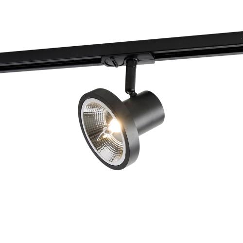 Moderní 1-fázové kolejnicové bodové světlo černé AR111 - Jeany