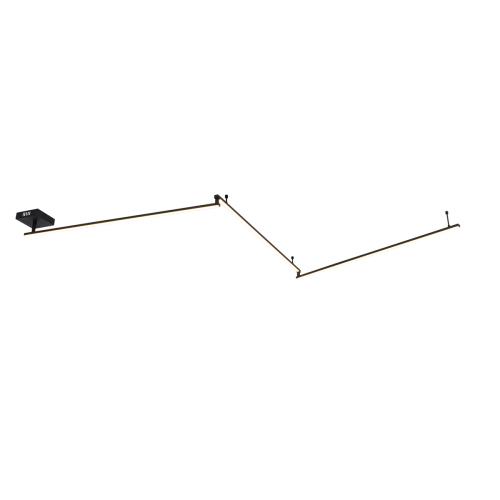 Černé stropní svítidlo 300 cm vč. LED 3-stupňové stmívatelné nastavitelné - Annuschka