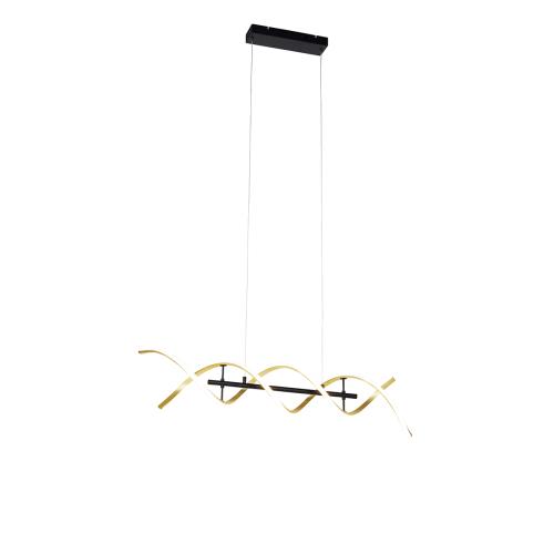 Zlaté závěsné svítidlo vč. LED 3-stupňové stmívání v Kelvinech - Henk