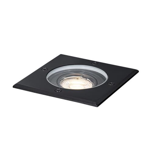 Venkovní bodové světlo do země černé čtvercové nastavitelné IP65 - Delux
