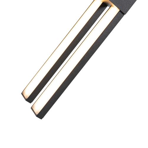 Moderní venkovní nástěnné svítidlo černé vč. LED 2-světlo IP54 - Jamal