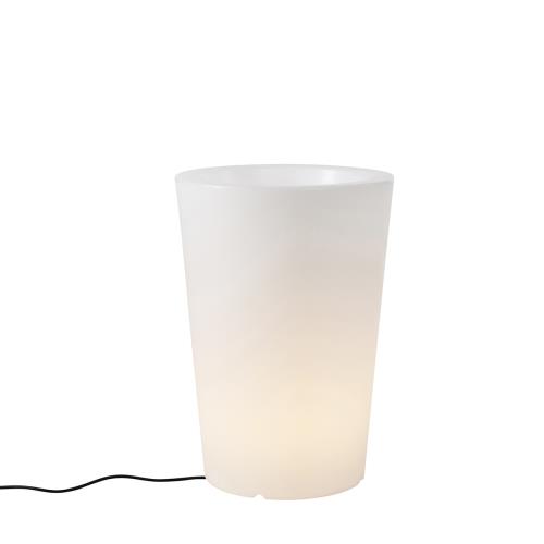 Venkovní stojací lampa bílá 60 cm květináč IP44 - Verano