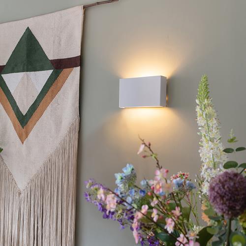 Chytrá nástěnná lampa bílá 24 cm vč. 2 WiFi G9 - Otan