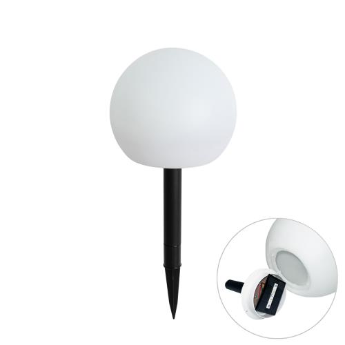 Venkovní lampa bílá 20 cm vč. LED IP44 solární RGBW - Ludger