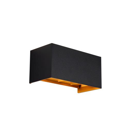 Venkovní nástěnné svítidlo černé se zlatem vč. LED 4-světlo IP54 - Edwin