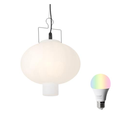 Chytré venkovní závěsné svítidlo bílé 35 cm včetně Wifi A60 - Pion