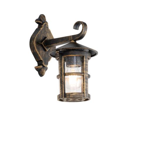 Klasická venkovní nástěnná lampa starožitné zlato IP44 - Herb