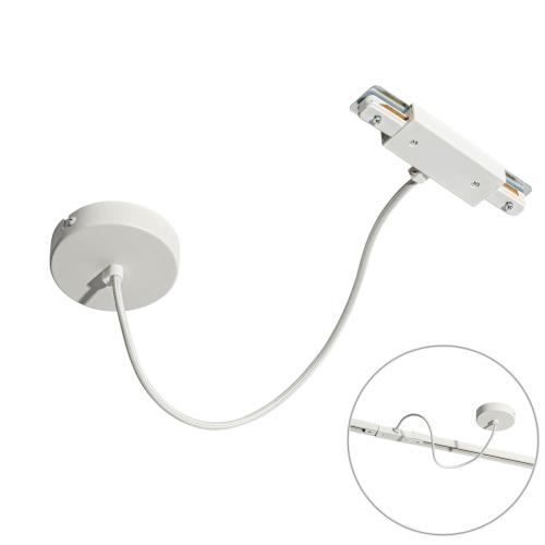 Napájecí zdroj s kulatou montážní deskou pro jednofázovou kolejnicí bílý - Iconic