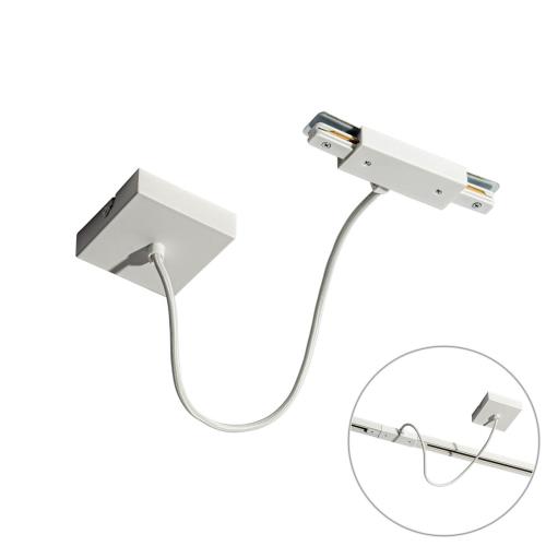 Napájecí zdroj s čtvercovou montážní deskou pro jednofázovou kolejnicí bílý - Iconic