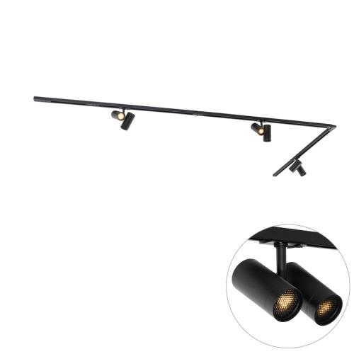 Moderní kolejnicový systém s 3 reflektory černý 1-fázový - Iconic Scopio