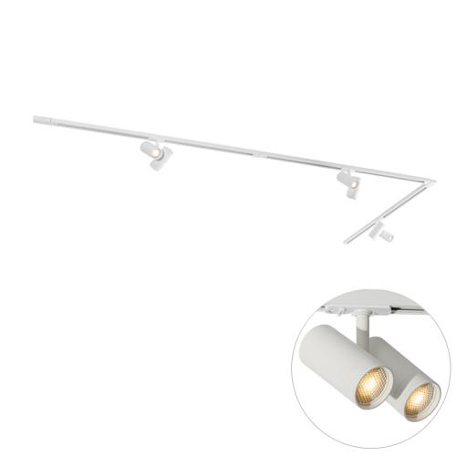 Moderní kolejnicový systém s 3 reflektory bílý 1-fázový - Iconic Scopio