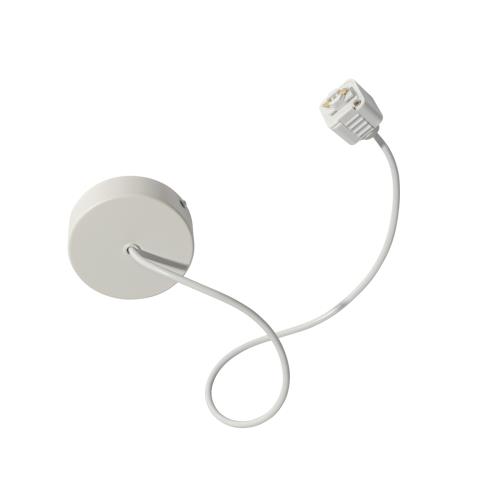 Napájecí zdroj s kulatou montážní deskou pro jednofázovou kolejnicí bílý - Iconic