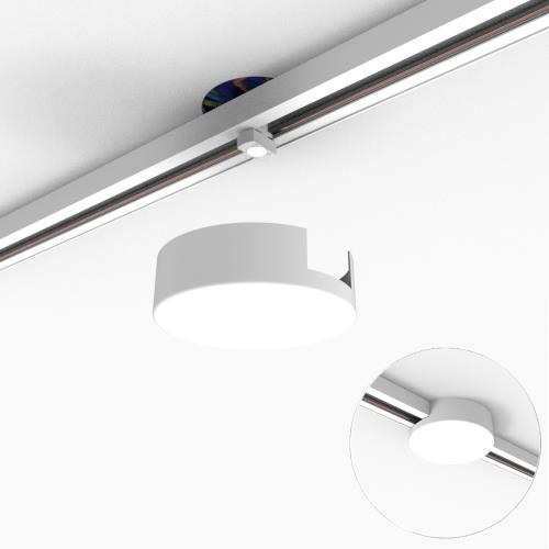 Stropní rozety kolejnicového systému bílé kulaté 1-fázové - Iconic