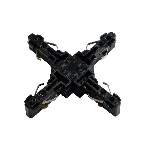 Černý jednofázový spojovací T-kus - Slimline