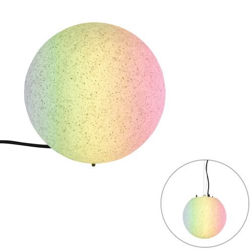 Chytrá venkovní lampa šedá 25 cm IP65 vč. WiFi A60 - Nura