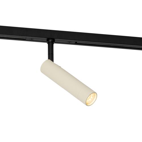 Moderní bodové svítidlo béžové s černou pro jednofázový kolejnicový systém - Slimline Uzzy