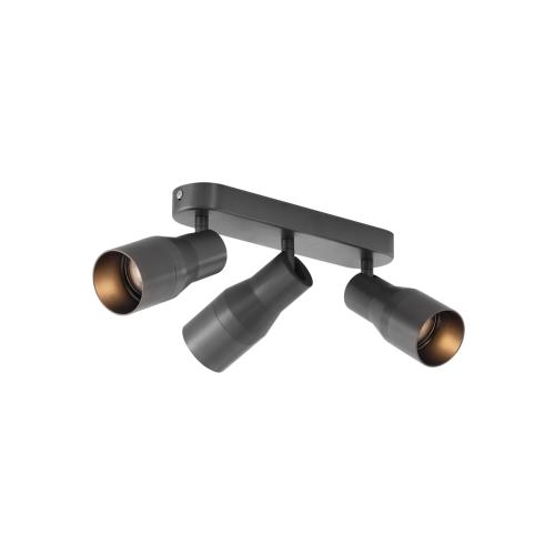 Zakulacené stropní bodové svítidlo antracitově šedé GU10 50 mm 3-světlo - Stanley