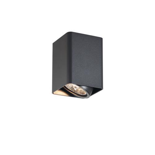 Designové přisazené bodové svítidlo černé GU10 70mm otočné a naklápěcí - Vox