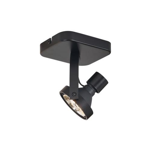 Designový stropní reflektor černý GU10 70mm otočný a naklápěcí - Vo